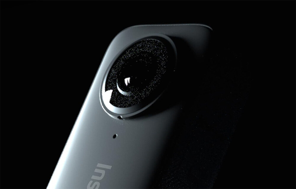 Kamera sferyczna 360 INSTA360 X3 - widok obiektywu kamery - mikrofony jakosc nagrania realizm podoz zycie 