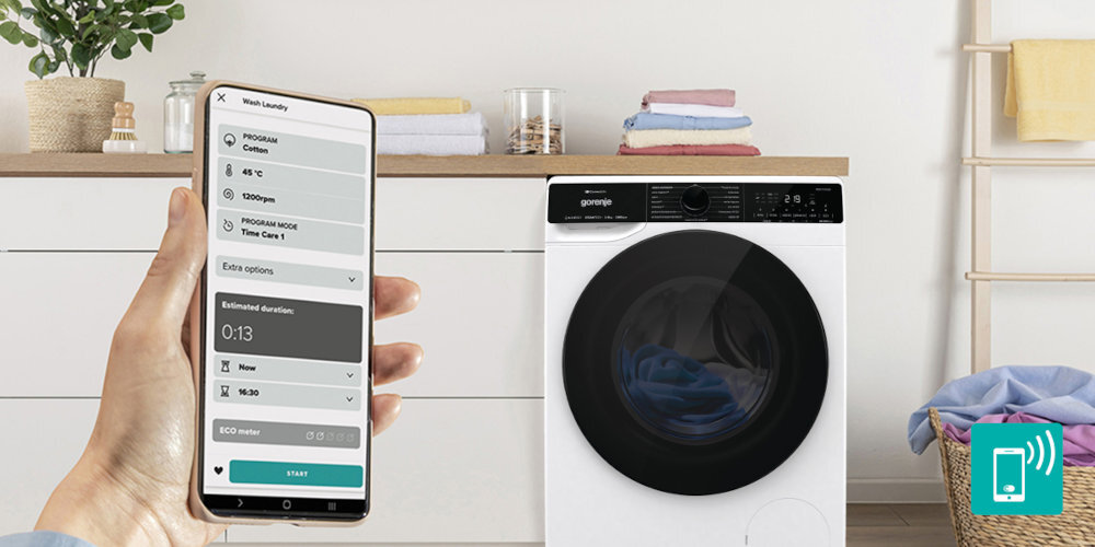 Pralka GORENJE W1PNA84A2TSWIFI/PL aplikacja ConnectLife zdalne sterowanie powiadomienia zarządzanie