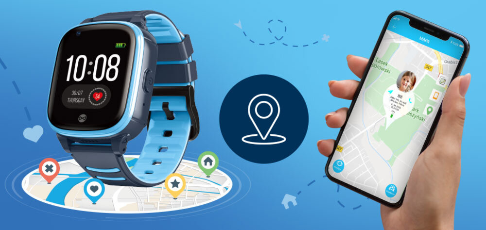 Smartwatch FOREVER Look Me KW-500  ekran bateria pasek wykonanie odporność funkcje monitoring pomiar aplikacja łączność odbieranie dzwonienie 