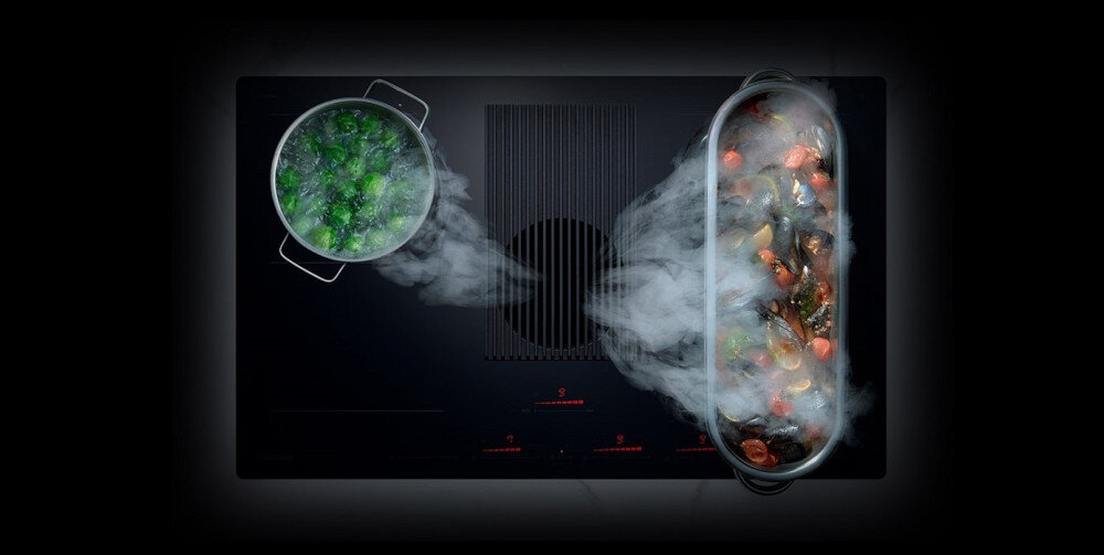 Płyta indukcyjna SAMSUNG NZ84T9747VK UR wydajność wyciąg eliminuje zapachy