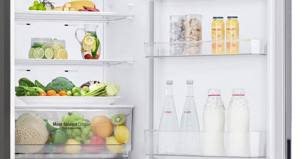 LODÓWKA LG GBB566PZHMN Kompaktowa konstrukcja funkcjonalność budowa elegancja wygoda pojemność komory szuflady półki wnętrze