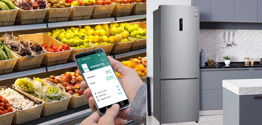 LODÓWKA LG GBB566PZHMN sterowanie zdalne aplikacja smartfon ustawienia