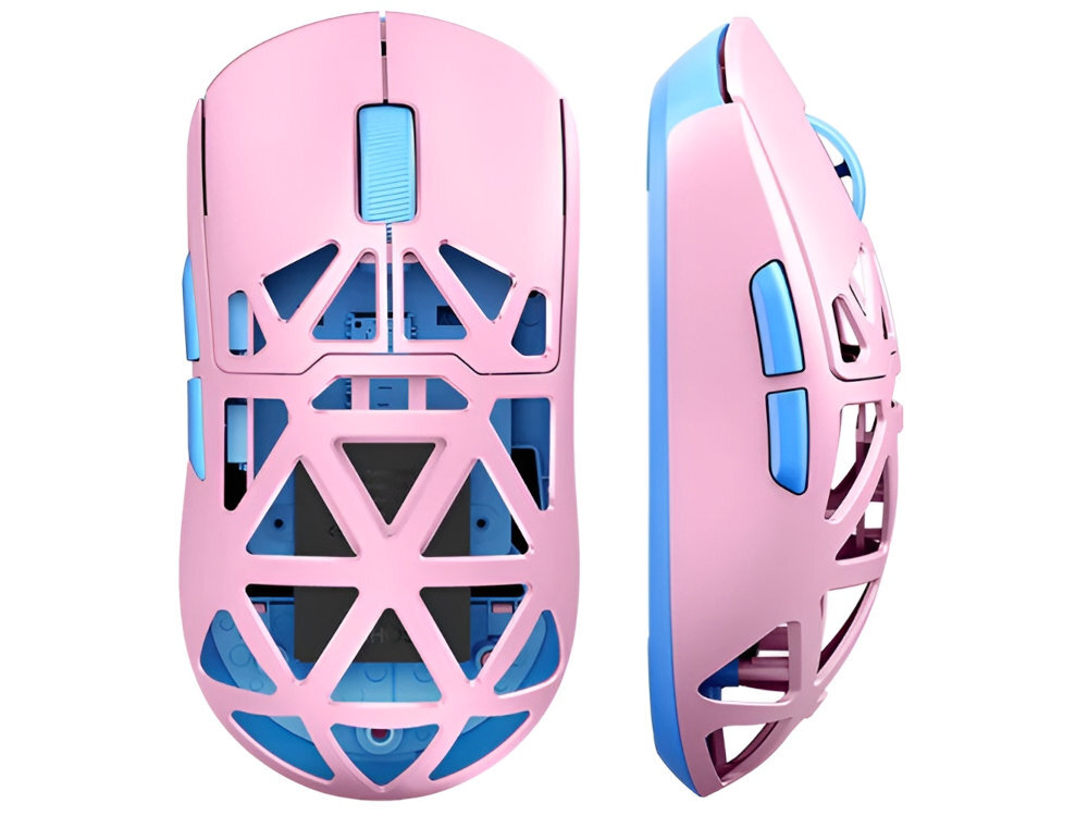 MCHOSE AX5 baterię 500 mAh 130 godzin pracy, czy nauki - mysz na białym tle od góry i od boku