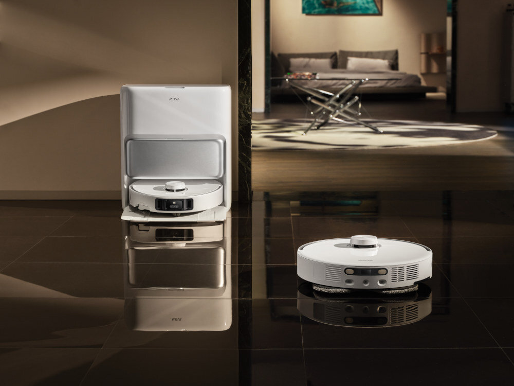 Robot sprzątający MOVA P50 Pro Ultra wygląd design tło prezentacja wizualizacja lifestyle