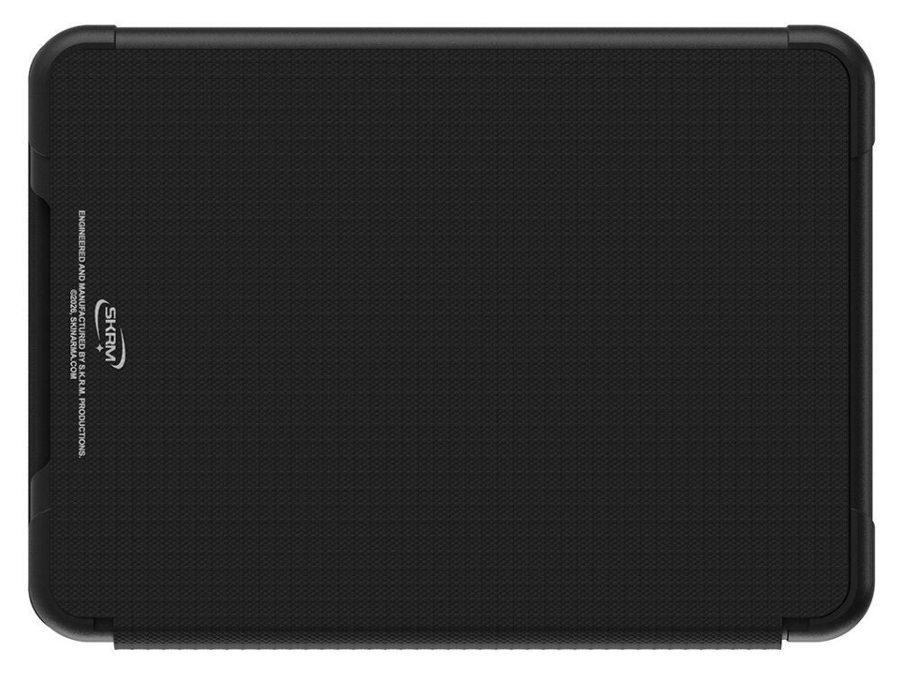 Etui na Kindle 11 SKINARMA Trax Czarny, ochrona, ekran, wyściółka, powłoka, na białym tle etui od tylniej strony frontem na wprost