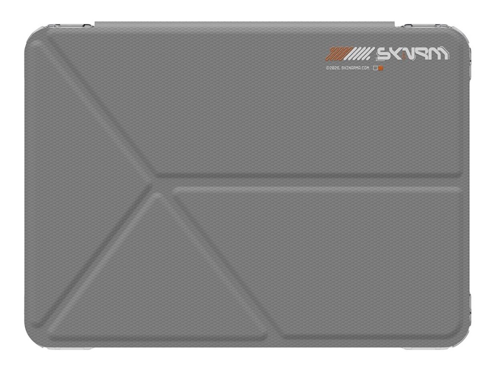 Etui na Kindle Paperwhite 11 SKINARMA Serix Szary, smukłość, podróż, tekstura, chwyt, etui na białym tle frontem na wprost