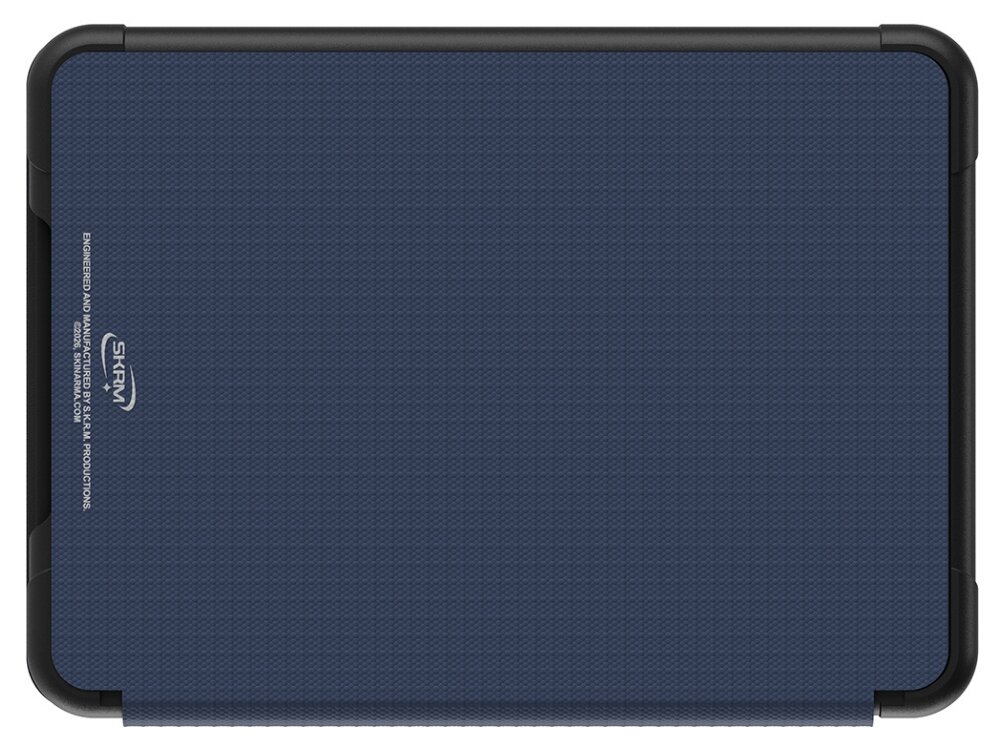Etui na Kindle Paperwhite 12 SKINARMA Trax Niebieski, ochrona, ekran, wyściółka, powłoka, na białym tle etui od tylniej strony frontem na wprost
