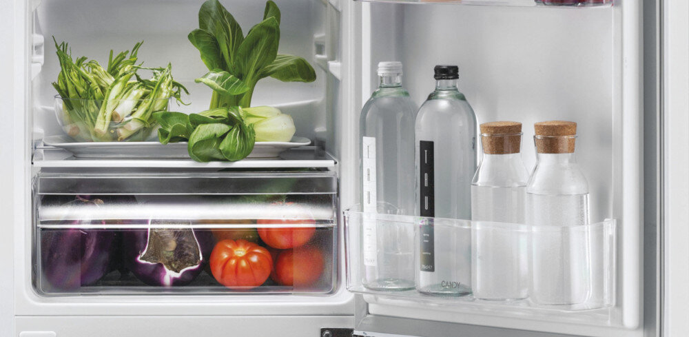 LODÓWKA CANDY CCG1L314EW przestrzeń pojemność szuflada półki balkoniki 109 l 48 l