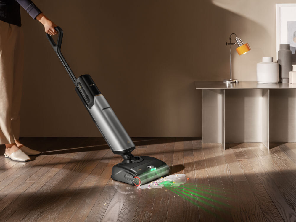 Odkurzacz MOVA X4 Pro zraszanie gorącą wodą temperatura do 80 stopni szczotka obracająca się do 450 obrotów na minutę bez szorowania