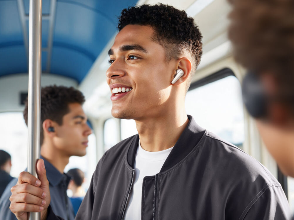 Słuchawki dokanałowe SOUNDCORE Liberty 5 ANC - Adaptacyjny ANC 3.0, osoba z założonymi słuchawkami>

				</div>	
    		</div>
    </div>	
    <div class=