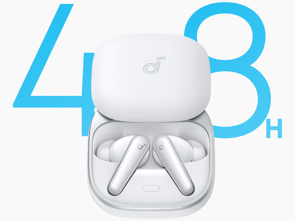 Słuchawki dokanałowe SOUNDCORE Liberty 5 ANC - Ultradługi czas użytkowania, słuchawki dokanałowe na białym tle