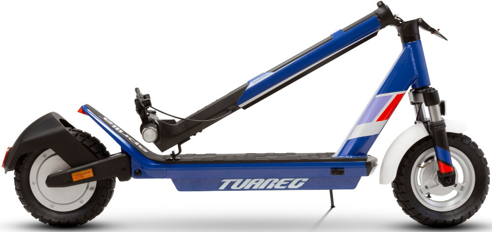 Hulajnoga elektryczna APRILIA Tuareg Granatowy skladana konstrukjca prosty system skladania latwy transport