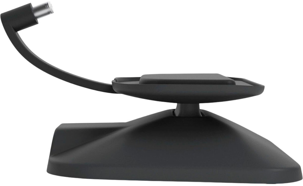Uchwyt do AMAZON Echo Show 8 (3 gen.) z USB-C Czarny, instalacja, solidność, antypoślizg, trwałość, Podstawka ładująca do Echo Show – widok z boku
