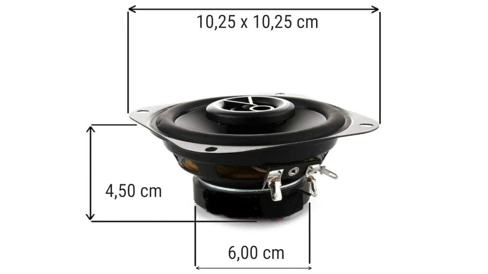 Głośniki samochodowe JBL Stage 2 424  - wymiary