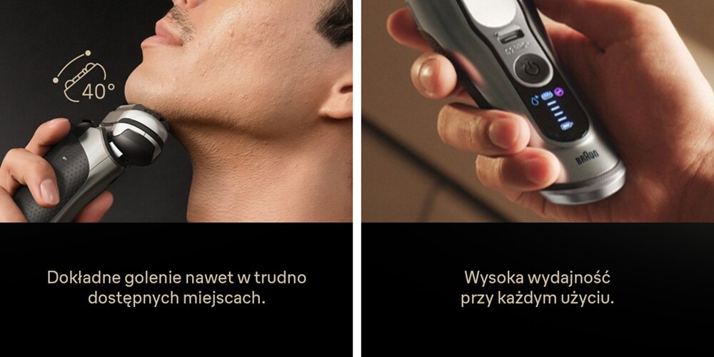 Golarka BRAUN Seria 9 9667CC PRO+ Na mokro i sucho dopasowujaca się głowica, elegancki wyświetlacz, lepszy odczyt nformacji