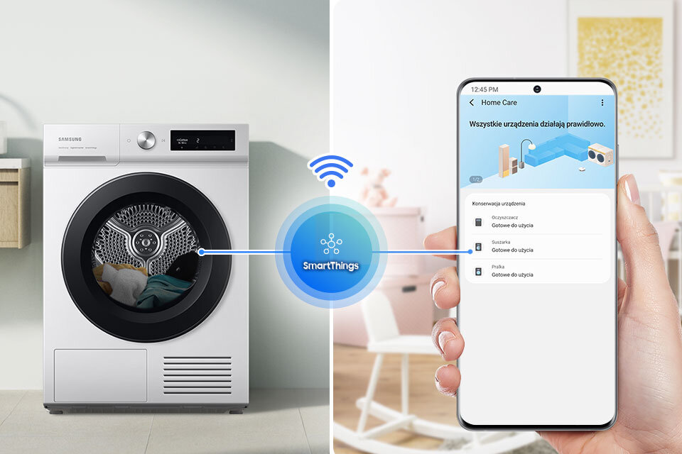 Konserwacja suszarki ułatwiona dzięki poradom z aplikacji