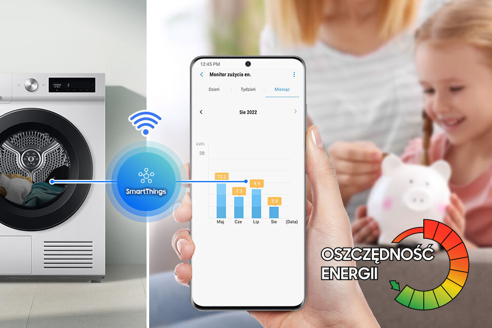 Oszczędne suszenie z aplikacją SmartThings