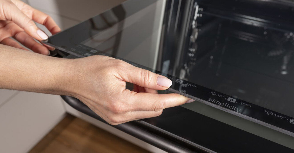 Piekarnik GORENJE BOS67371SYB czyszczenie demontaż drzwi szkło widoczność