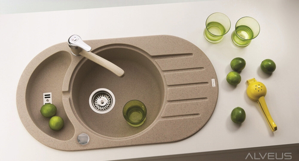 Zlewozmywak ALVEUS Niagara 50 1125011 Biały Kompaktowe wymiary średnica głębokość wysokość podbudowy funkcjonalny estetyczny przestrzeń użytkowanie prezentacja wygląd