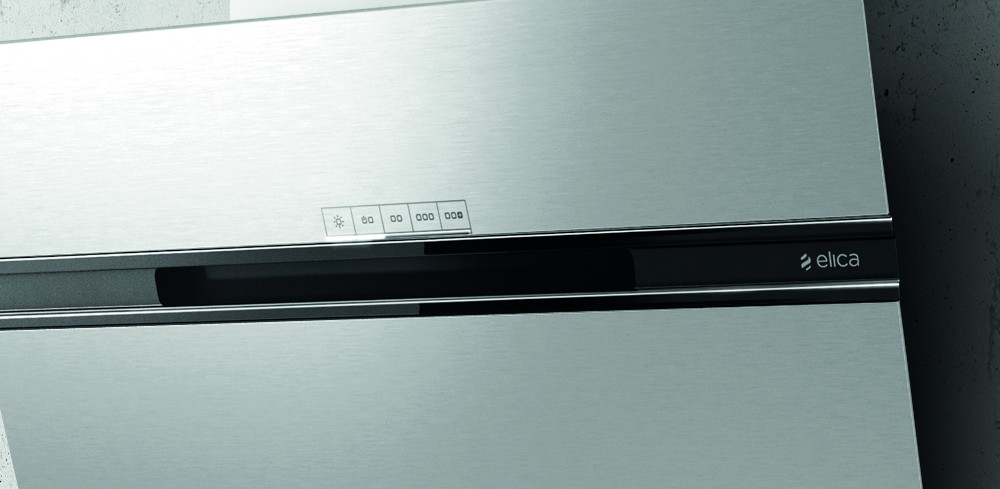 OKAP ELICA STRIPE IX A 90 moc wygląd szkło