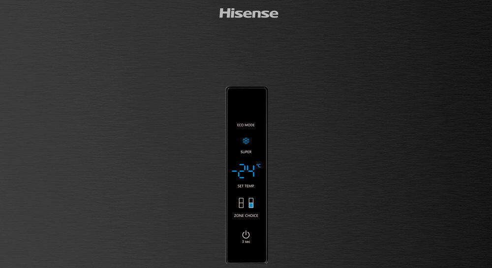 LODÓWKA HISENSE RB645N4BFE1 panel sterowanie elektroniczne wygodny podgląd funkcje temperatura regulacja szybkie mrożenie chłodzenie