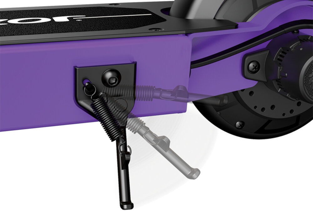 Hulajnoga elektryczna RAZOR Power Core S85 Fioletowy składana stopka wytrzymała nóżka w centralnym punkcie ciężkości