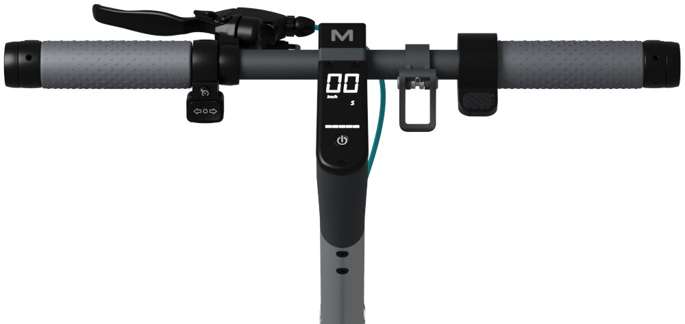 Hulajnoga elektryczna MOTUS Scooty 10 Lite Gen 6 30km 350W Amortyzacja 10 cali Szary kierownica włączony wyświetlacz zdjęcie na białym tle kierownica o wysokości 112 cm podróżowanie w wyprostowanej pozycji ciała intuicyjny wyświetlacz LCD kontrolowanie i sprawdzanie wszelkich informacji o stanie hulajnogi