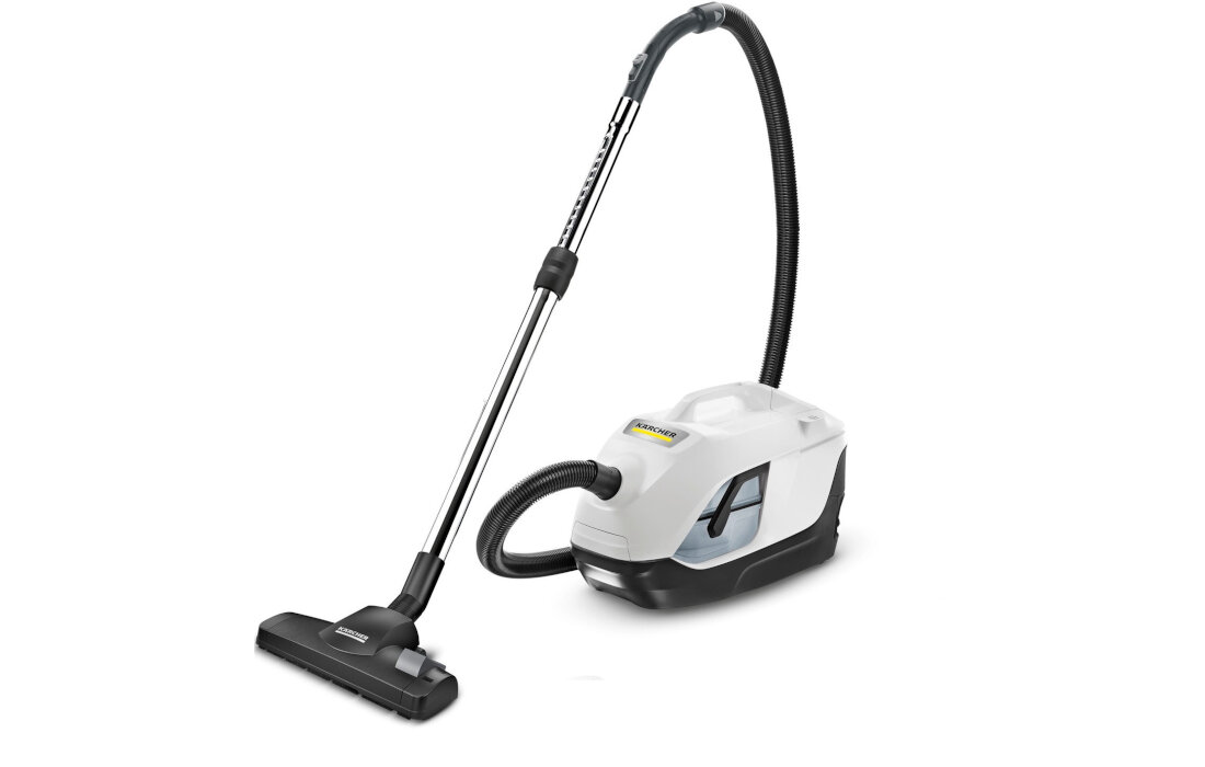 Odkurzacz KARCHER DS 6 Plus 1.195-252.0 Praktyczne przechowywanie pozycja parking wymiary schowek na akcesoria na obudowie