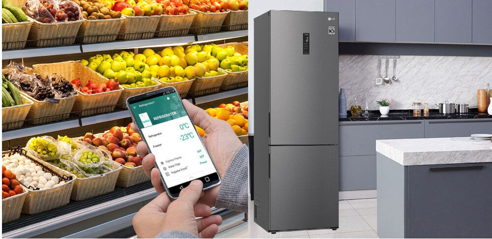 LODÓWKA LG GBP62DSXCC1 sterowanie zdalne aplikacja smartfon ustawienia