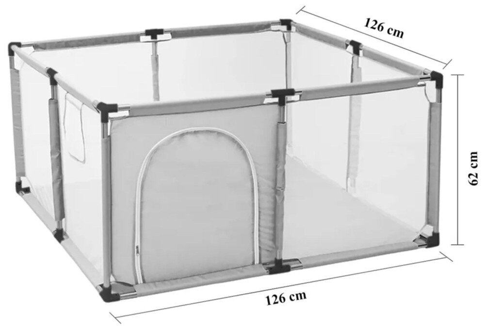 Kojec EXTRALINK Kids K-458 Szary Swoboda codziennej zabawy  miejsce do ruchu, odkrywania i rozwijania koordynacji wymiary wysokość ochrona