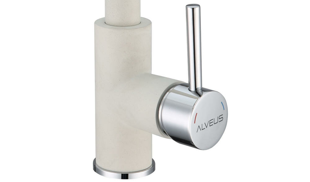 ALVEUS Siros 11 2090711 wygląd bateria funkcjonalność czyszczenie dźwignia kontrolowanie przepływ temperatura woda