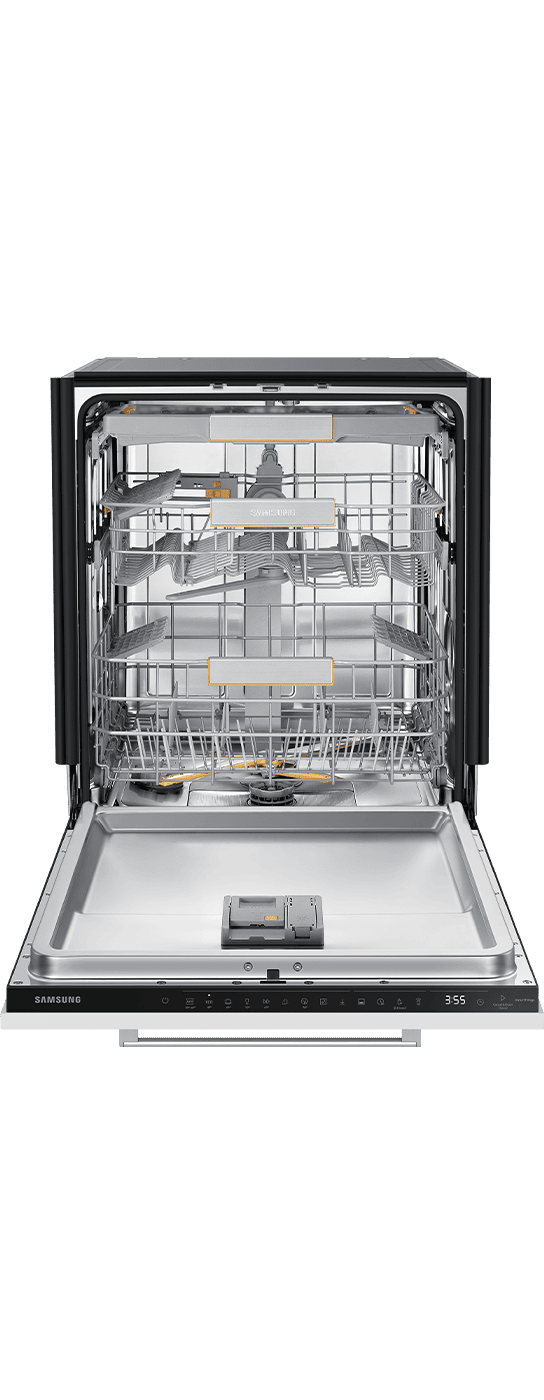 Otwarta zmywarka DW60CG880B00ET widziana z przodu 