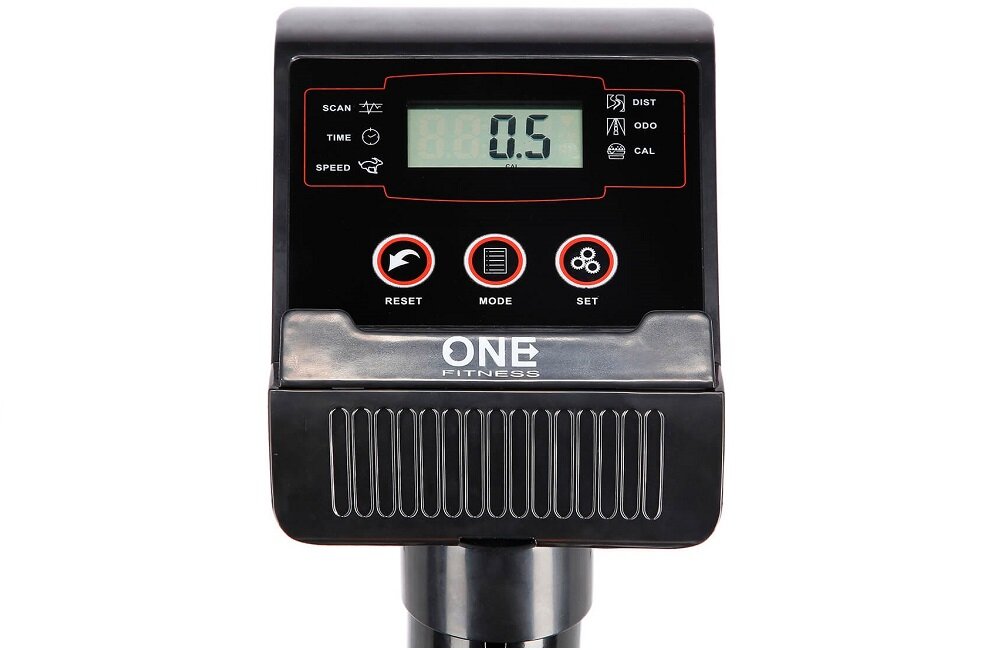 Rower mechaniczny ONE FITNESS RW3011 Wyświetlacz czas prędkość dystans spalone kalorie