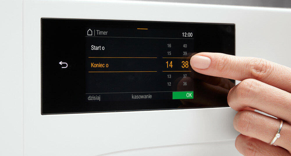 MIELE programowanie start czas program pranie wyświetlacz zakończenie