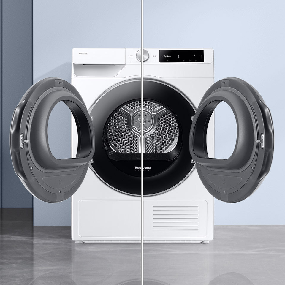 suszarka do prania Samsung z możliwością przekładania drzwi