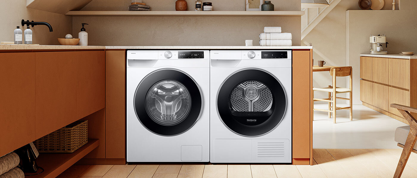 suszarka z pompą ciepła DV90T6240LE/S6 ma pojemność aż 9 kg i oferuje 16 programów suszenia