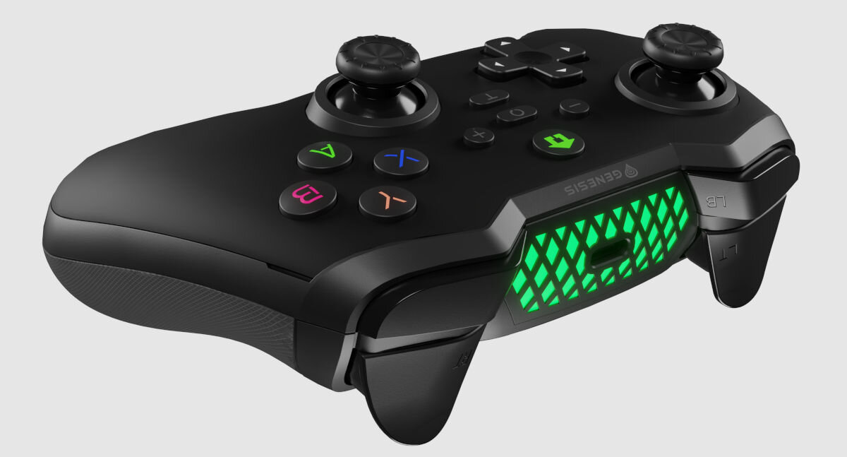 Kontroler GENESIS Mangan 400 Czerwony możliwość personalizacji 