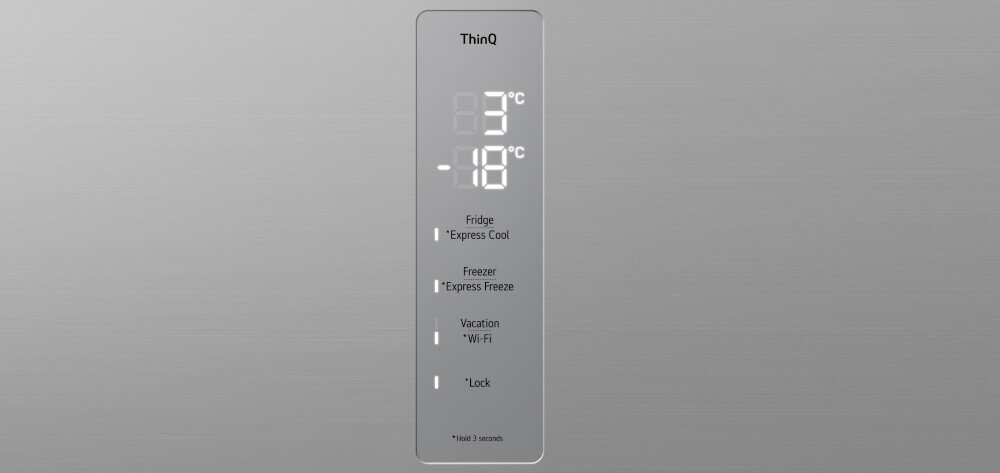 LODÓWKA LG GBV5250EPY sterowanie elektroniczne panel funkcje ustawienia lepsza kontrola