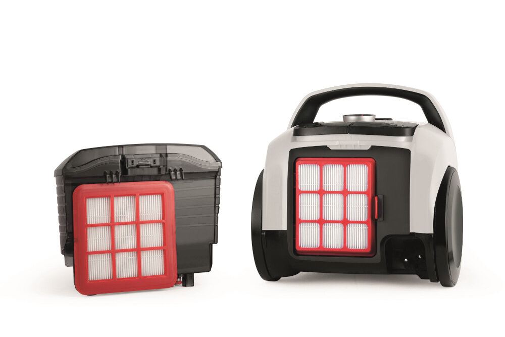 Odkurzacz BEKO VCO32804AW filtr EPA 12 ograniczaja przedostawanie sie do otoczenia czasteczek kurzu pylow