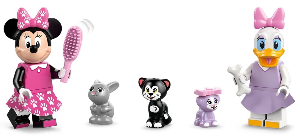LEGO 43274 Disney Classic Hotel dla zwierząt Minnie minifigurki trzy zwierzątka 