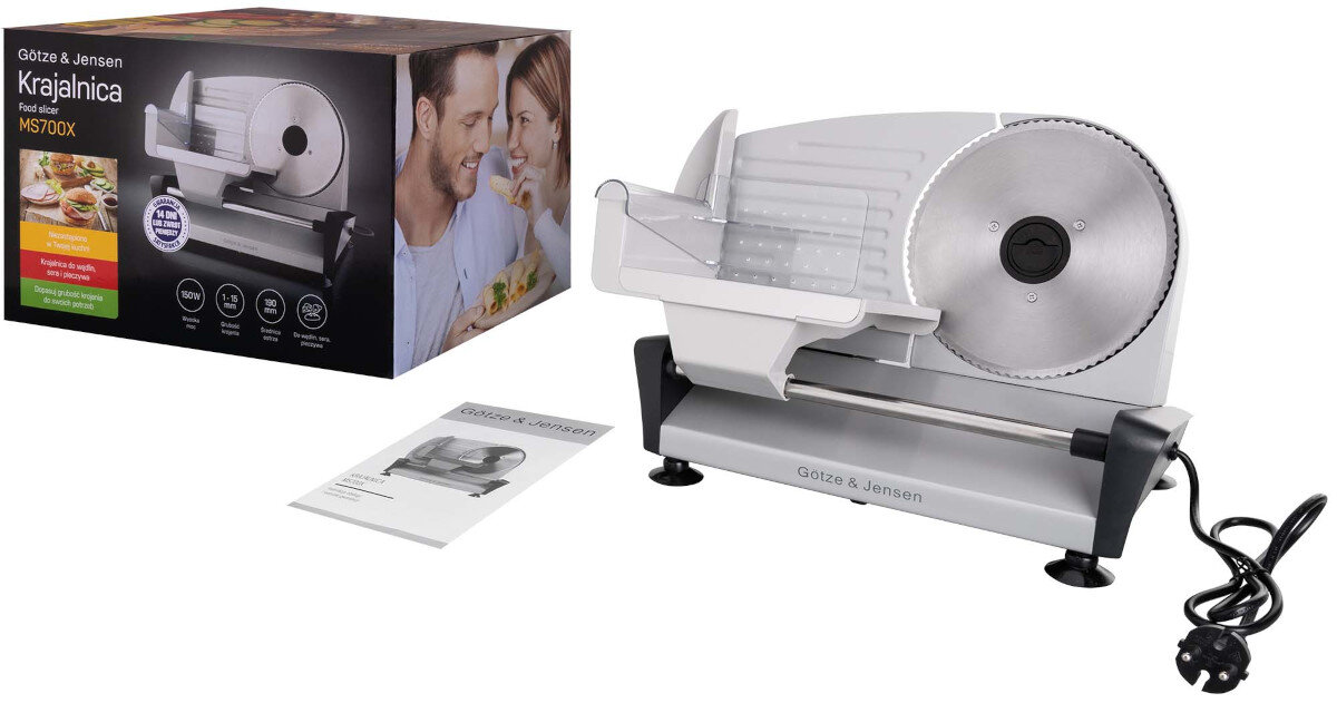 Krajalnica GÖTZE & JENSEN MS700X zawartosc opakowania