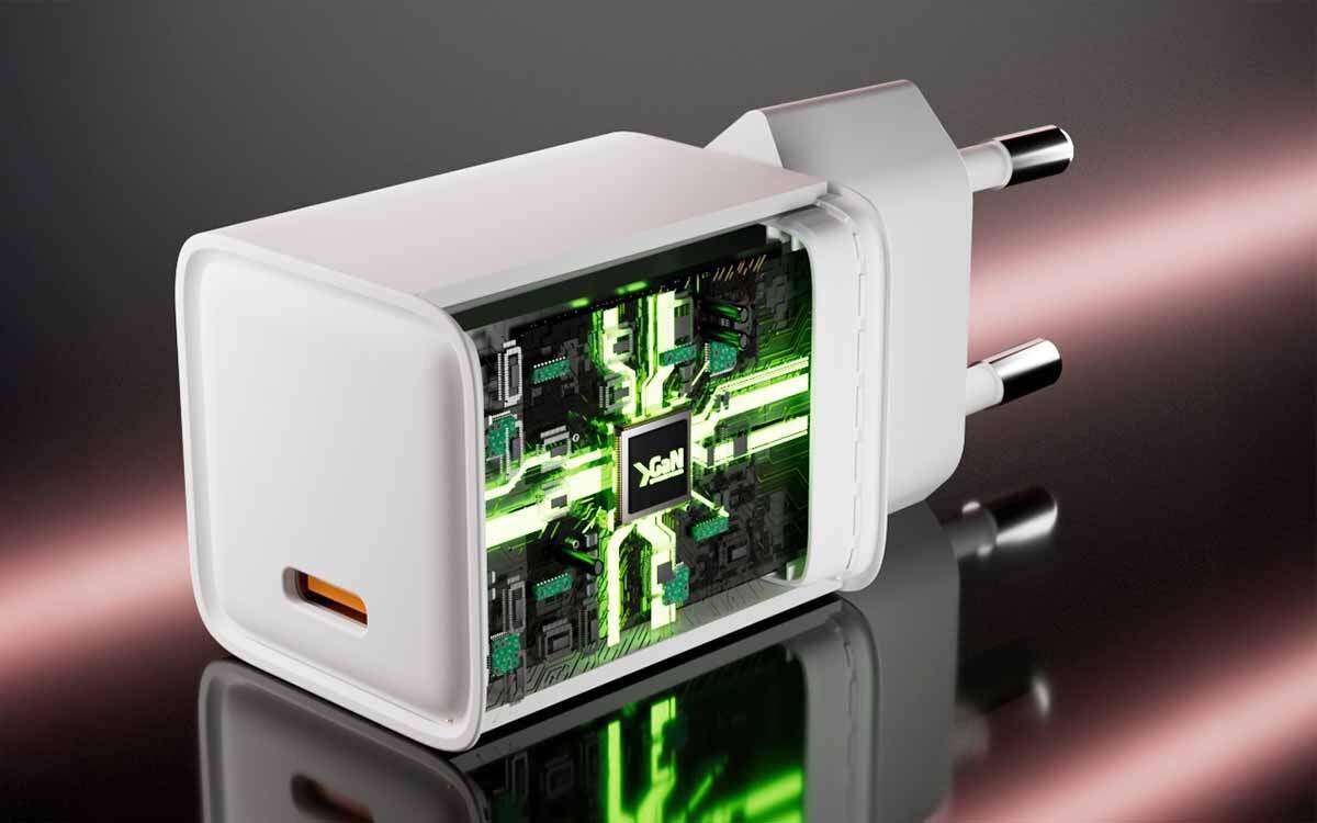 UNIQO UQTRGANPD30 GaN (azotek galu) wyższą wydajność mniejsze wydzielanie tradycyjne modele krzemowe - wnętrze ładowarki