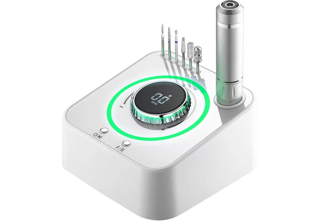 Frezarka do paznokci CLAVIER FX 1080 WH Biały hermetycznie zamkniety silnik, bezwibracyjna, cicha praca, wygoda