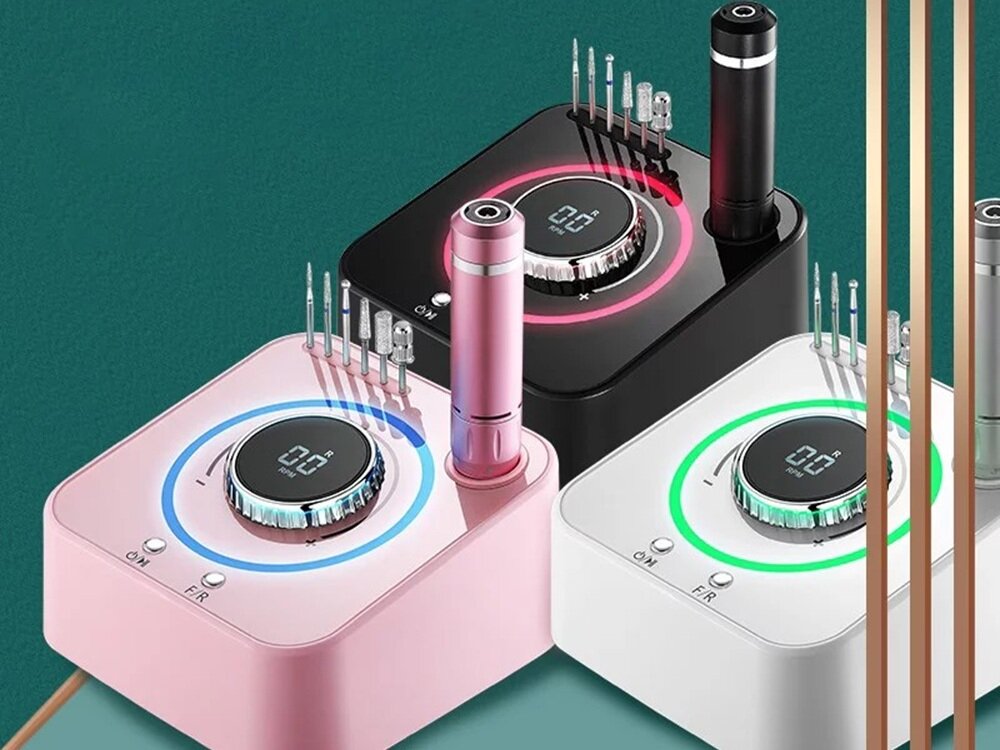 Frezarka do paznokci CLAVIER FX 1080 BL Czarny czytelny wyświetlacz, funkcja pamięci, funkcja pauzy, większa elastyczność