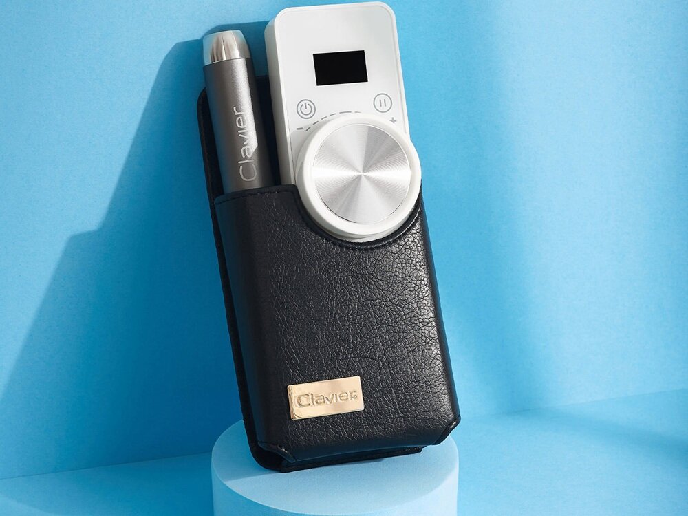 Frezarka do paznokci CLAVIER Trusi WH lekka forma, dopasowana do dłoni, głowica z systemem twist-lock