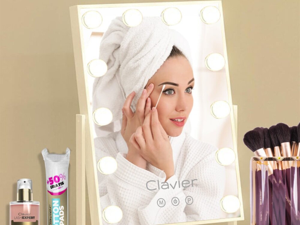 Lusterko kosmetyczne CLAVIER Hollywood LED kv początek opisu