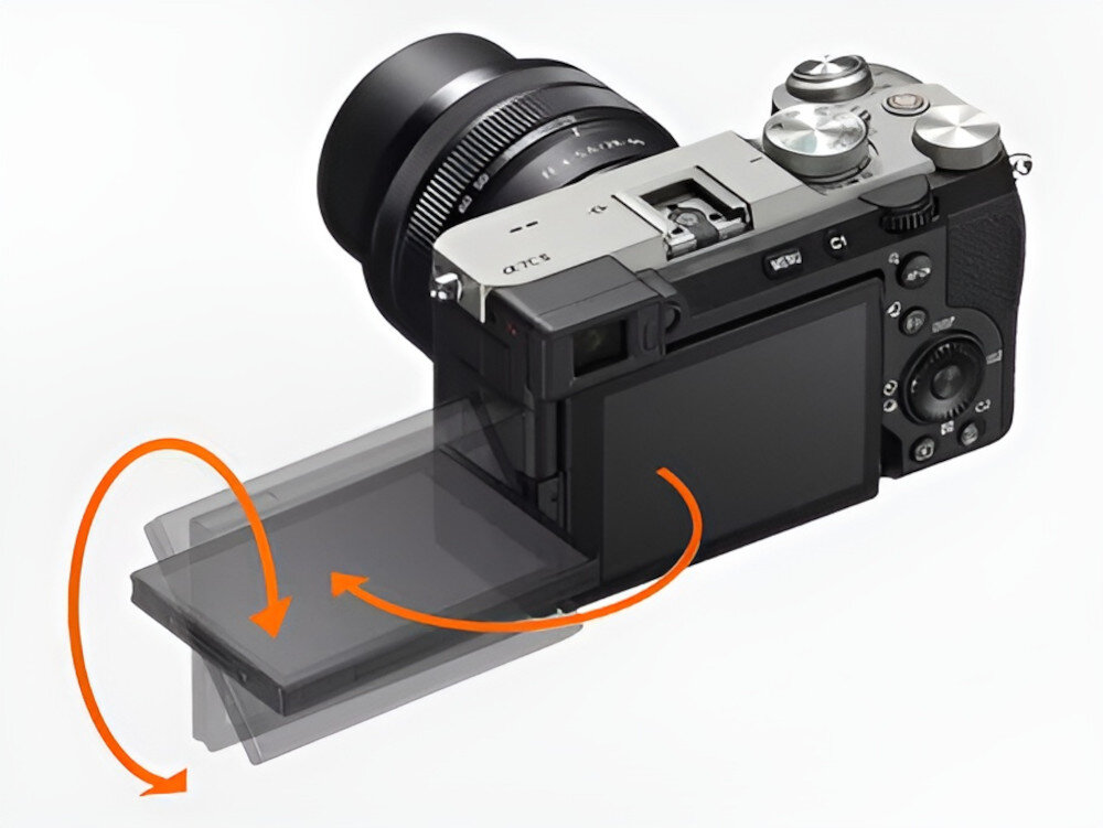Aparat SONY Alpha 7C II Otwierany na bok monitor regulacją kąta nachylenia 3-calowy ekran dotykowy