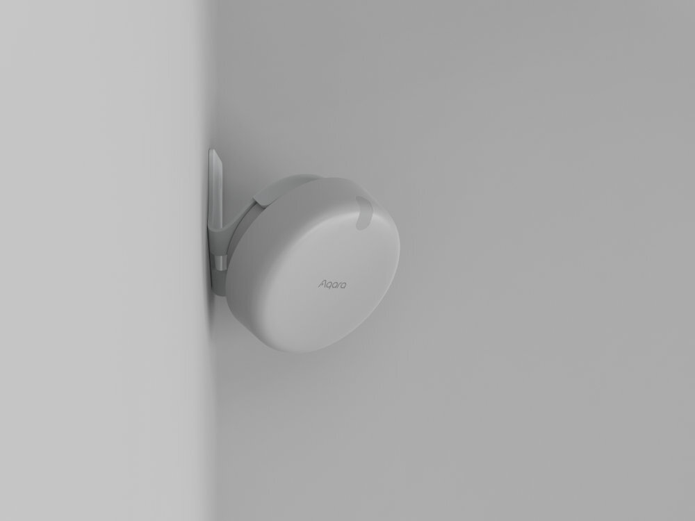AQARA Presence FP2 falach milimetrowych wykrywania ruchu, obecności, dystansu oraz kierunku wykrywania ludzkiej obecności rozpoznać Twoją lokalizację aktywnie siedzisz, stoisz czy leżysz - czujnik powieszony na ścianie