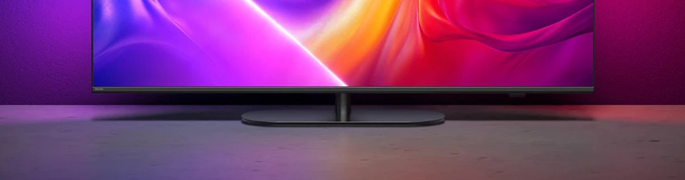 PHILIPS 75PUS9010 Obrotowa podstawa Centralnie umieszczona, obrotowa podstawa Tryb Lounge podświetlenia Ambilight pilota z tworzywa z recyklingu opakowanie z certyfikatem FSC