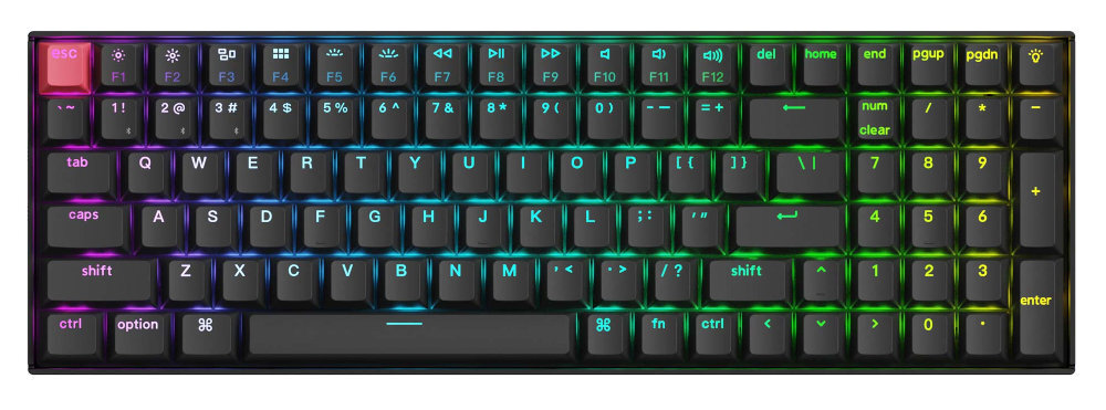 KEYCHRON K4 v3 Trwała aluminiowa konstrukcja przełączniki Keychron Super Red keycapy Cherry Profile Double-Shot PBT